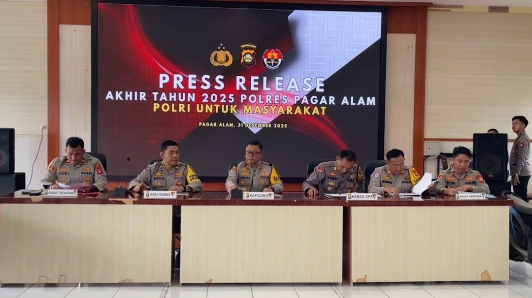 Polres Pagar Alam Catat Kenaikan Kasus Narkoba dan Kecelakaan