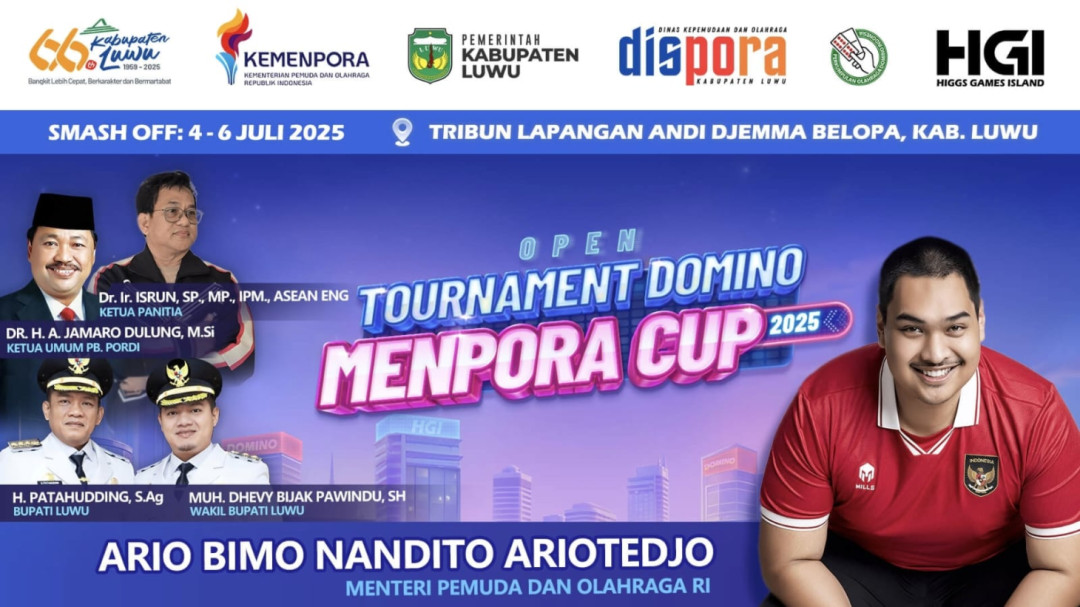 Piala Menpora 2025 Siap Digelar, Hadirkan Kompetisi Domino Terbesar di Sulawesi Selatan
