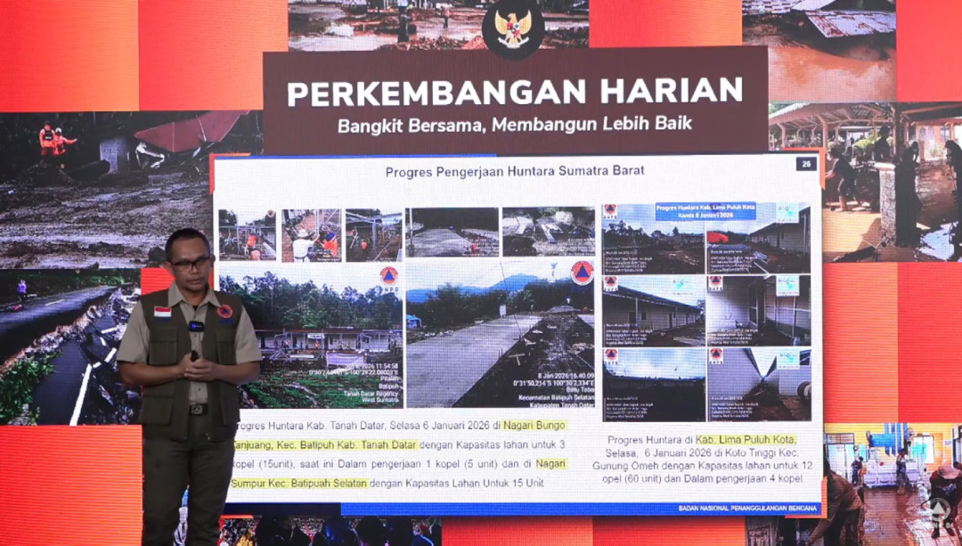Pasca Banjir Tiga Provinsi, BNPB Bangun 2.500 Huntara