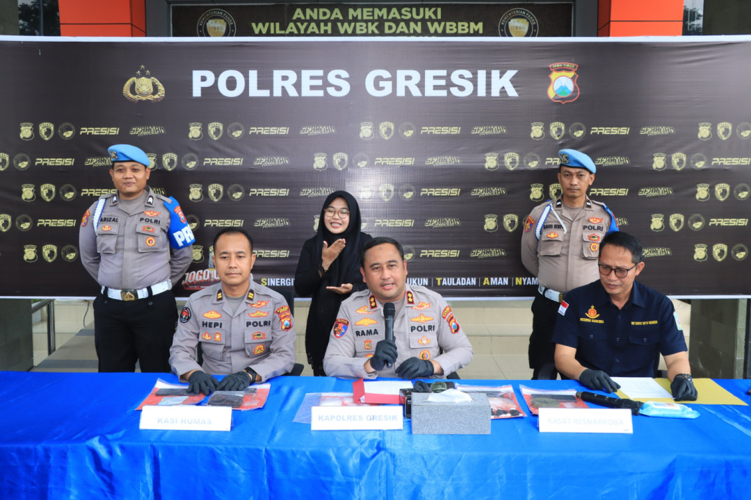 Polres Gresik Bongkar Jaringan Narkoba Lintas Kota