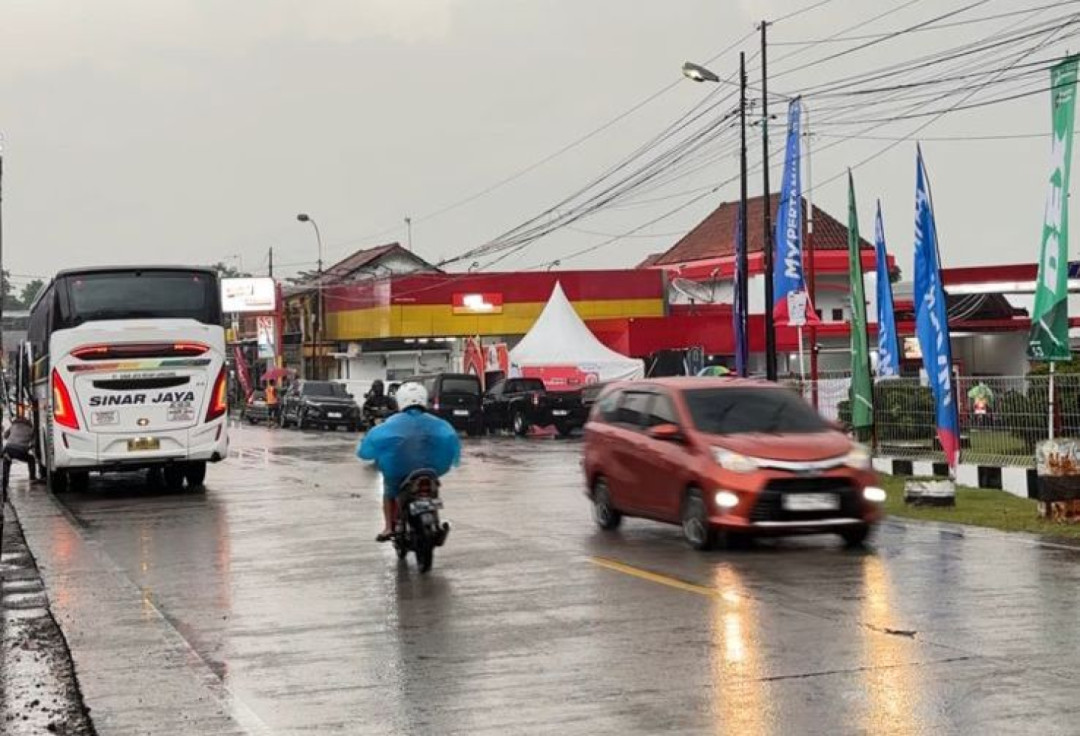 Arus Mudik di Ajibarang Mulai Terlihat, Lalu Lintas Masih Lancar