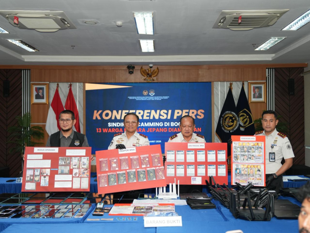 Imigrasi Bogor Bongkar Dugaan Sindikat Scamming WNA Jepang di Sentul
