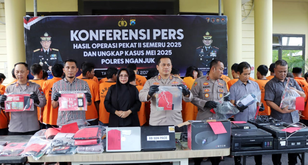 Polres Nganjuk Ungkap 47 Kasus Kriminal