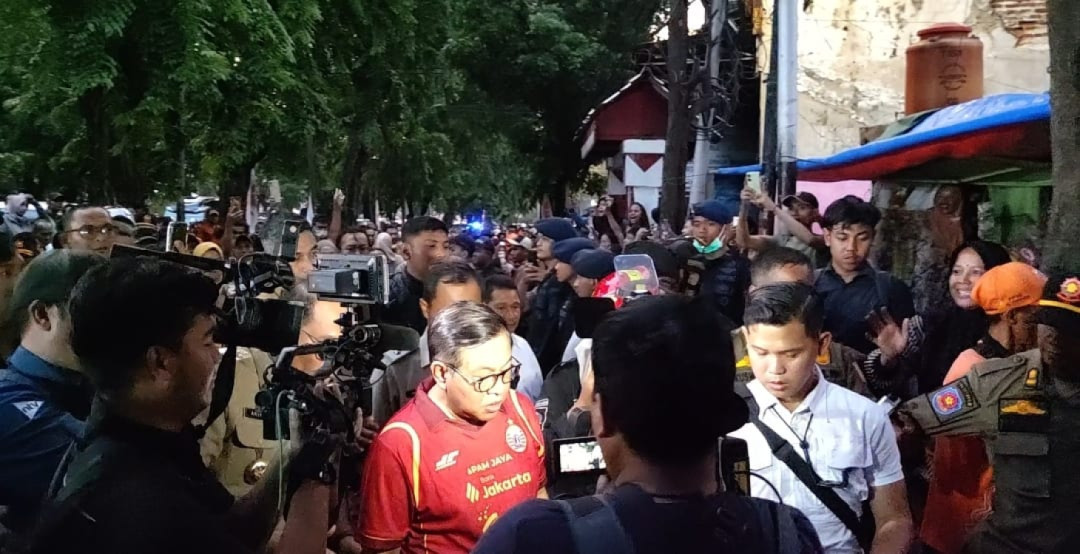 Pramono Tinjau Lokasi Kebakaran Terra Drone