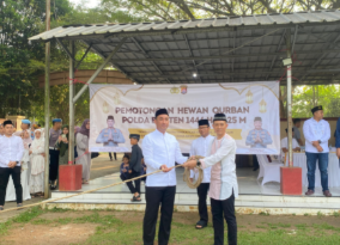 Polda Banten Rayakan IdulAdha dengan Pemotongan 137 Hewan Kurban 