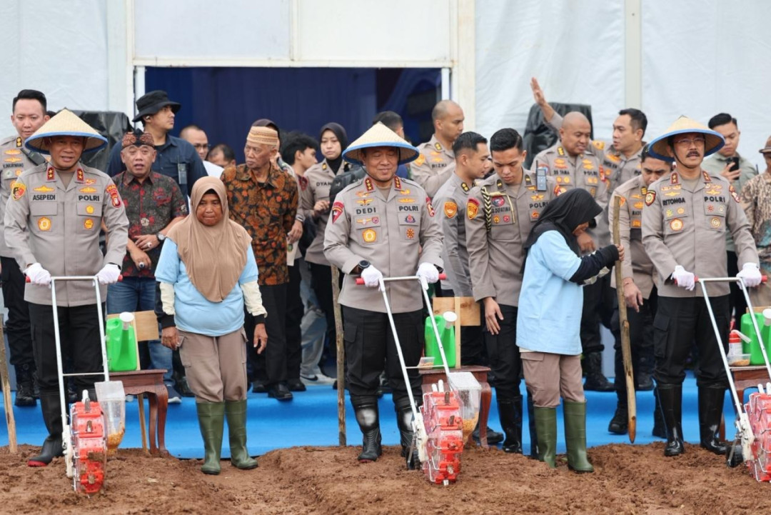 Polda Metro Tambah Lahan Tanam Jagung Jadi 50 Hektar pada Tanam Raya Serentak di Bekasi