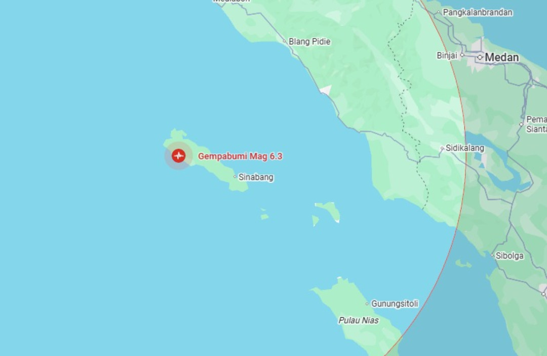 Gempa M 6,3 Guncang Sinabang Aceh, BMKG Pastikan Tak Berpotensi Tsunami