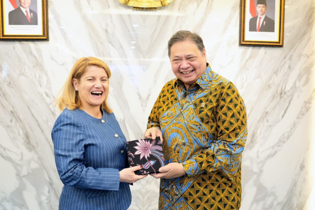 Pertemuan Menko Airlangga dan Wamenlu Italia Perkuat Kemitraan Strategis Perdagangan dan Investasi