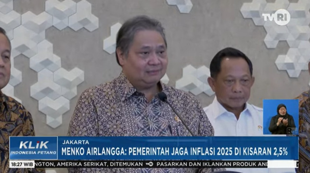 Pemerintah Tetapkan Target Inflasi 2025-2027 Sebesar 2,5 Persen