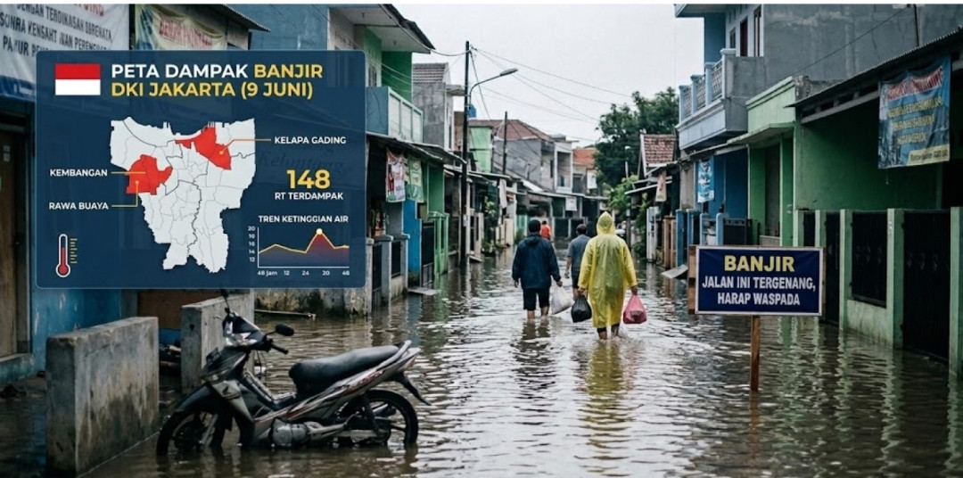 Siang Ini Ratusan RT Jakarta Masih Banjir