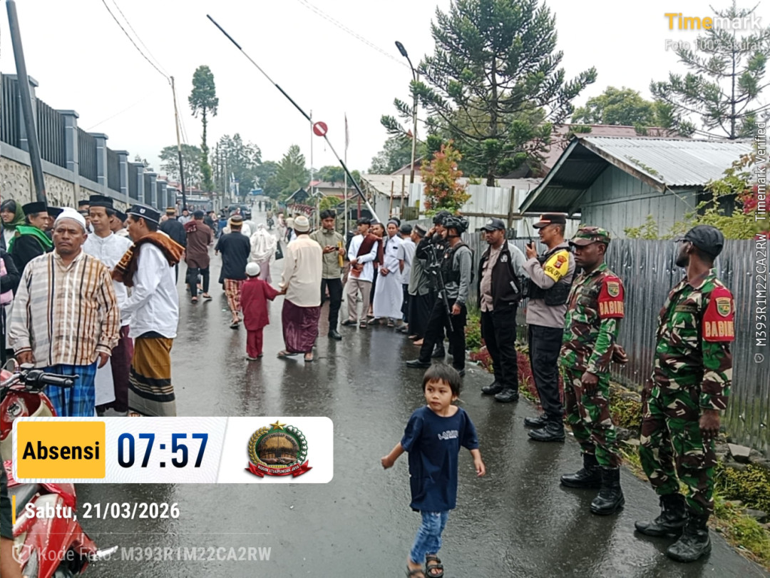 Pengamanan TNI-Polri Sholat Idulfitri di Puncak Jaya Berjalan Lancar