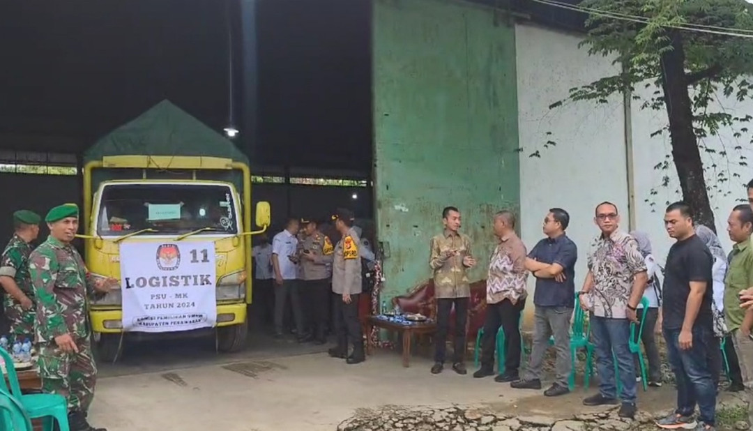 Pendistribusian Logistik PSU Pesawaran Berjalan Lancar
