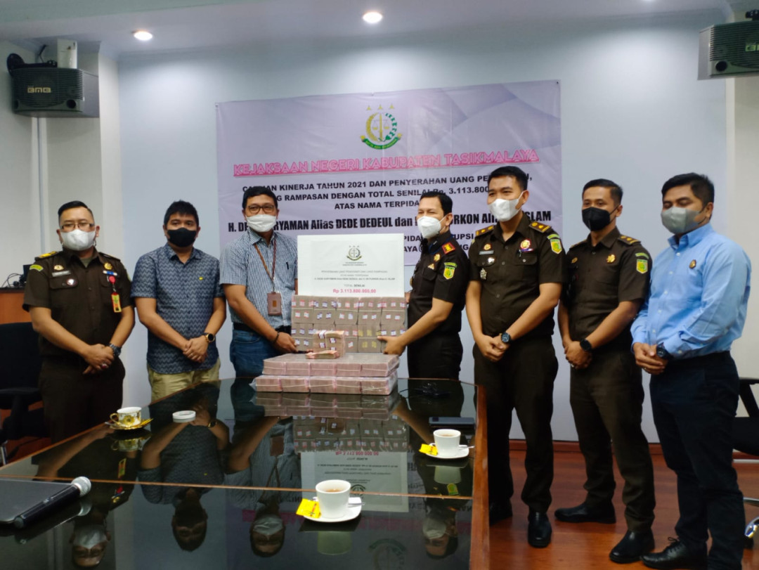 Kejari Tasikmalaya Kembalikan 3,1 Milyar ke Kas Negara, Hasil Sitaan Korupsi