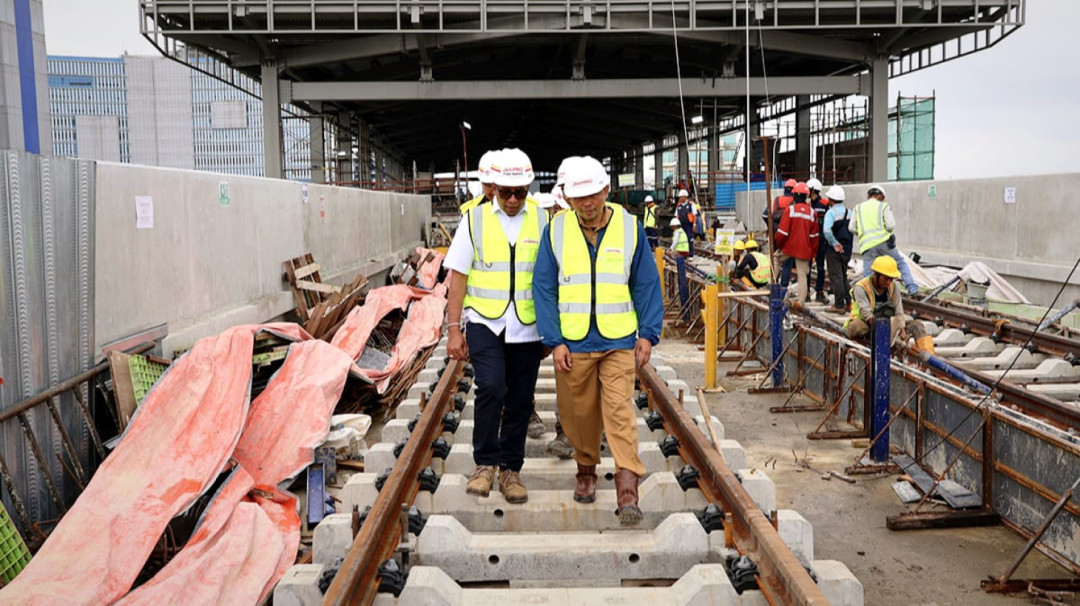 Progres LRT Jakarta Fase 1B Capai 89,22 Persen