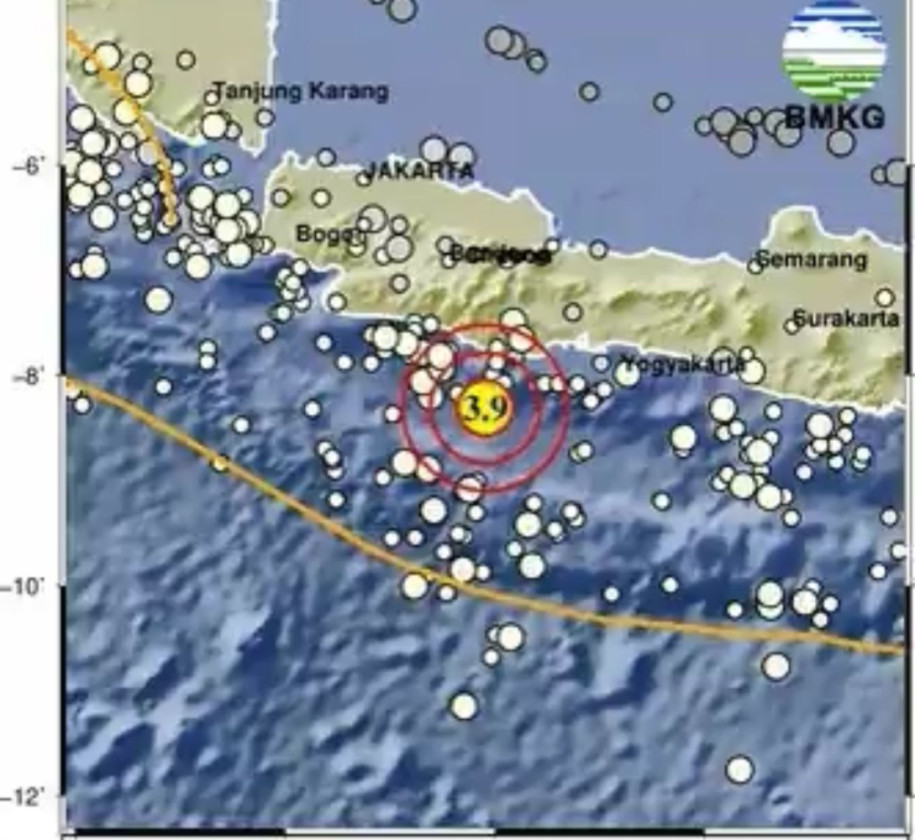 Gempa M 3,9 Guncang Pangandaran