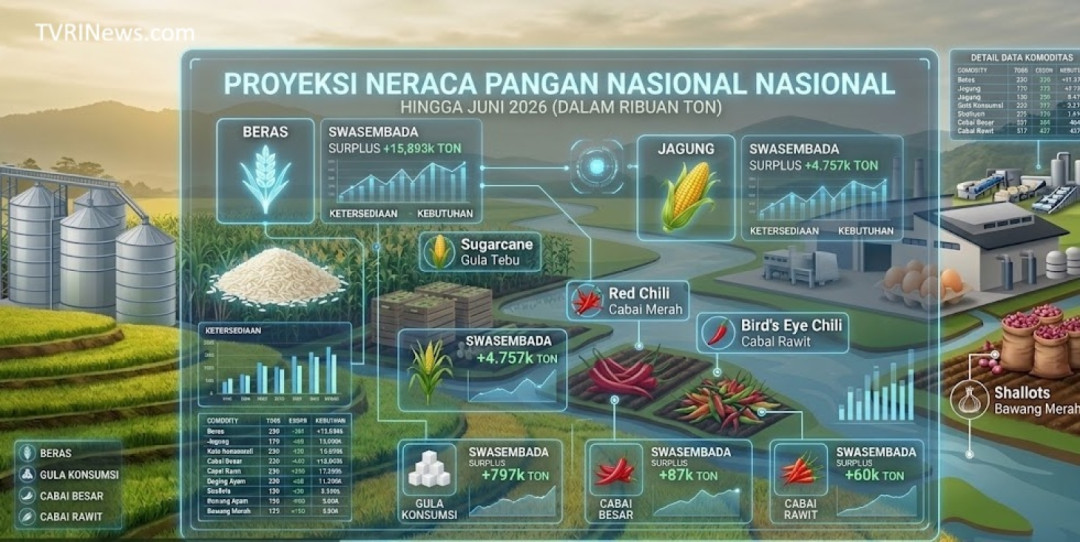 Indonesia Bidik Swasembada Delapan Komoditas Pangan
