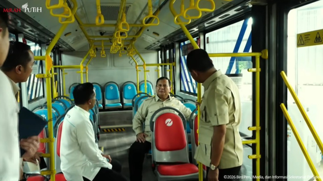 Presiden Prabowo Jajal Bus Listrik, Perkuat Hilirisasi Transportasi