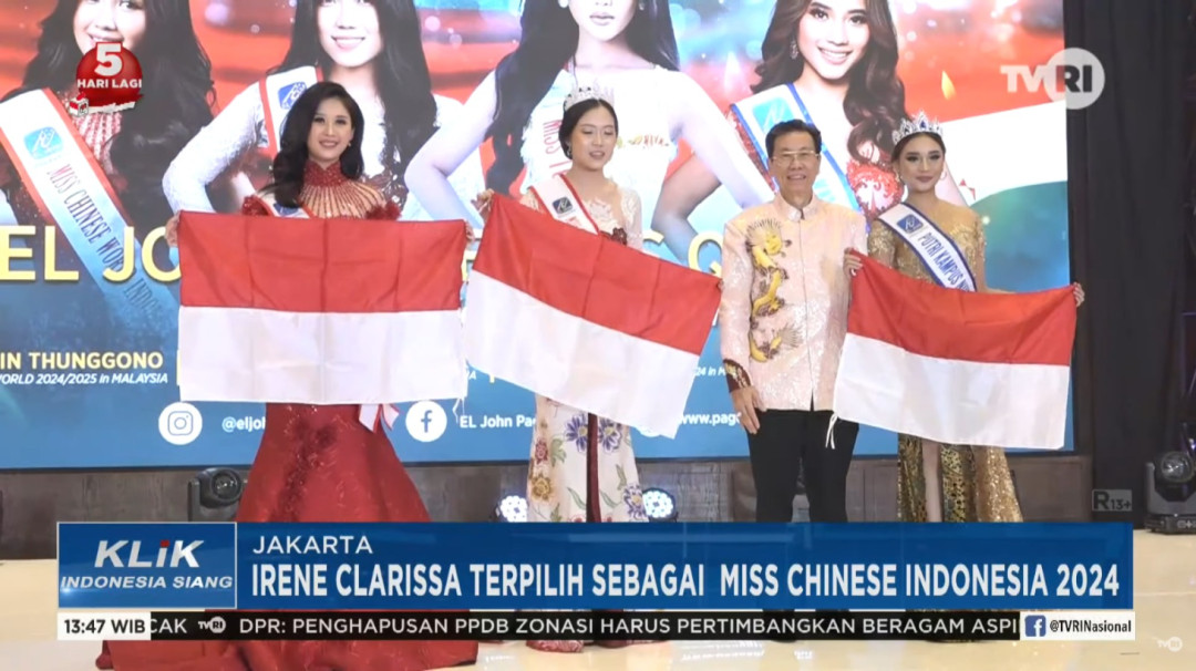 Irene Clarissa Terpilih Menjadi Miss Chinese Indonesia 2024, Siap Wakili Indonesia di Tiongkok