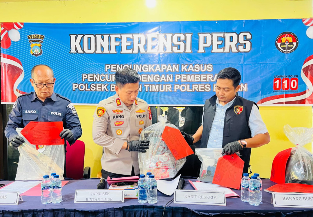 Spesialis Pencuri Rumah Kosong di Bintan Timur Diringkus, Beraksi di 7 Lokasi Demi Foya-foya