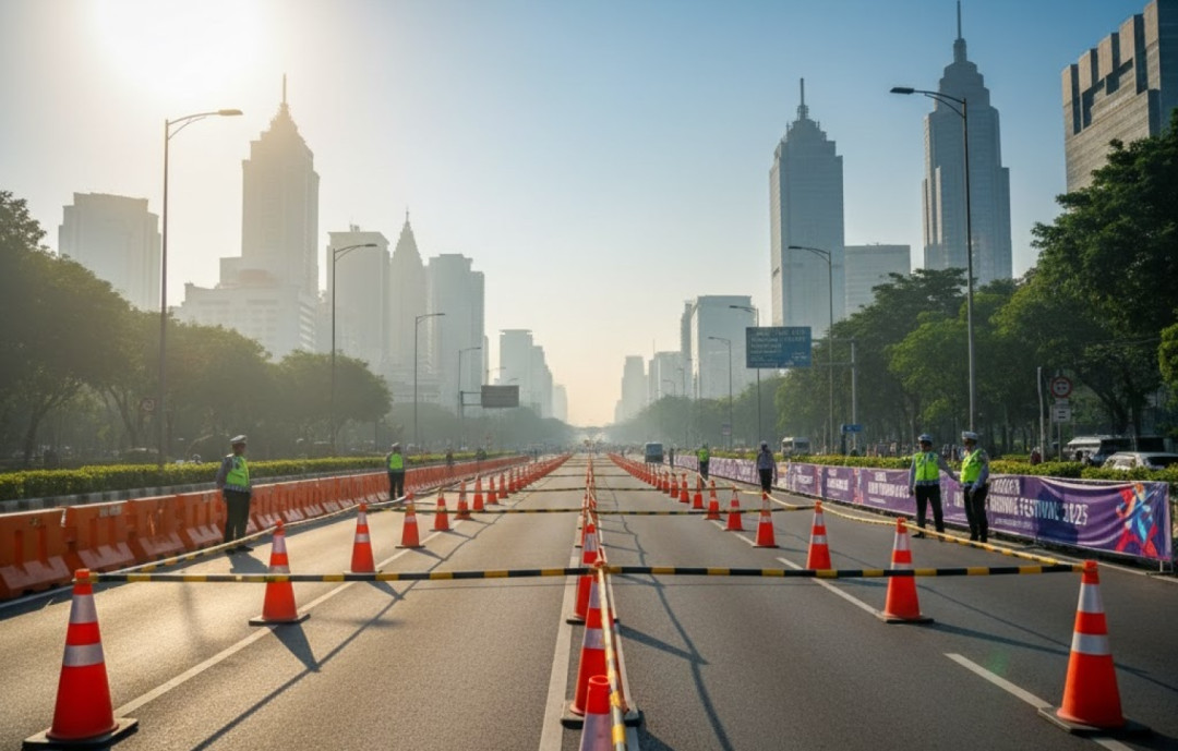 Mulai Besok Jalan Utama Ibu Kota Ditutup Total