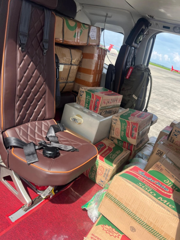 Gunakan Helikopter, Polda Aceh Distribusikan Bantuan Logistik dan Al Quran ke Aceh Tamiang