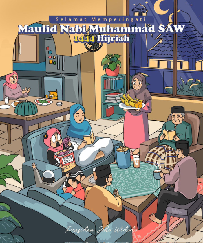 Presiden Jokowi: Selamat Maulid Nabi Muhammad SAW 12 Rabiul Awal 1444 Hijriah