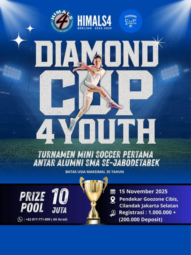 Alumni SMA Se-Jabodetabek Bersaing di Turnamen MiniSoccer HIMALS4