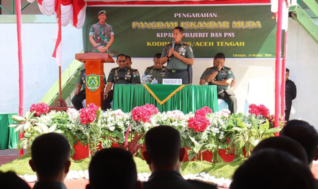 Berkunjung ke Makodim Aceh Tengah, Pangdam IM Instruksikan Prajurit Harus Hadir di Tengah Kesulitan Masyarakat