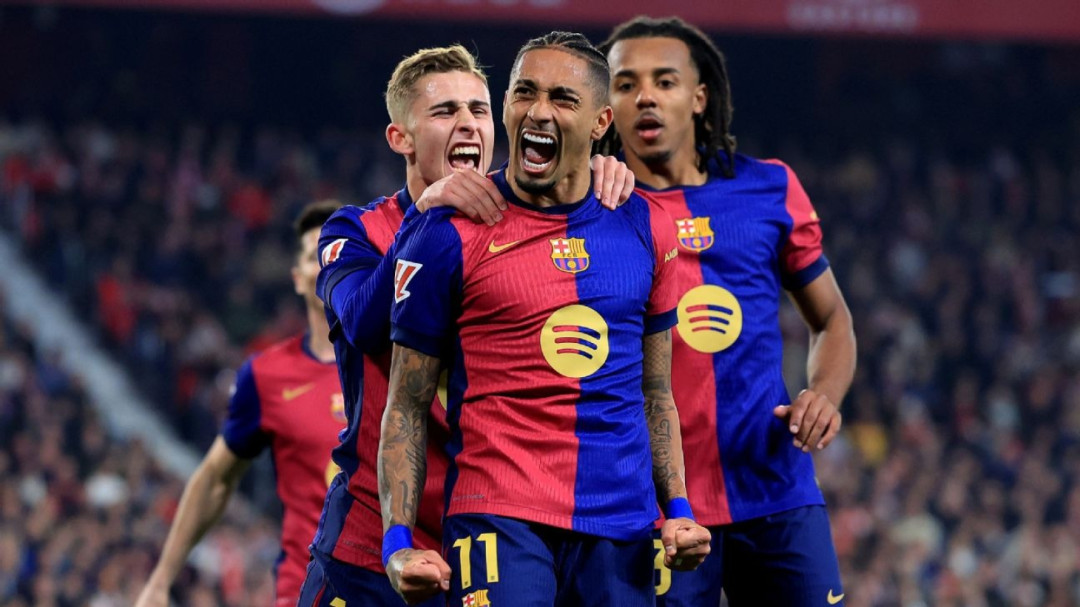 Barcelona Taklukkan Sevilla dengan 10 Pemain, Dekati Real Madrid di Puncak Klasemen