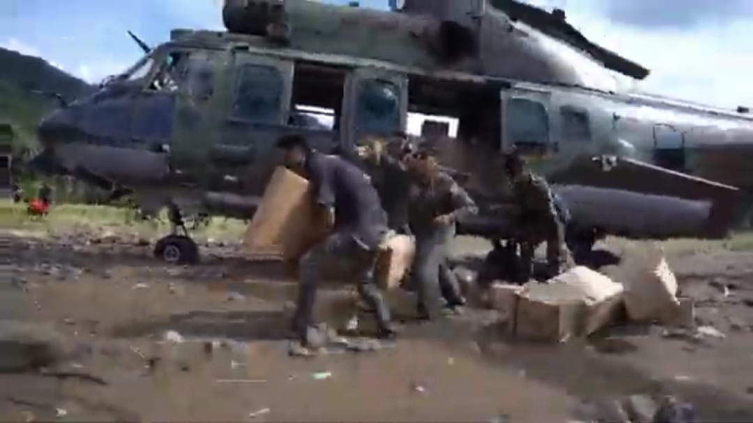 TNI AU Kerahkan Helikopter Kirim Bantuan ke Gayo Lues