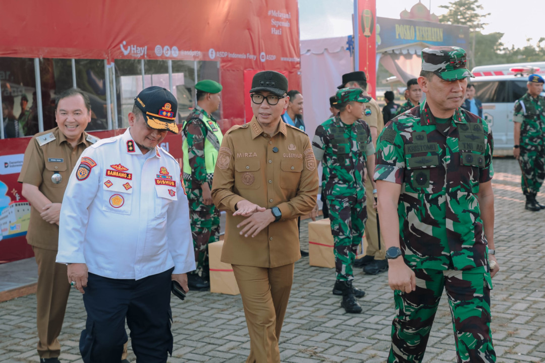 Gubernur Lampung Tinjau Kesiapan Pengamanan Mudik Pelabuhan Bakauheni
