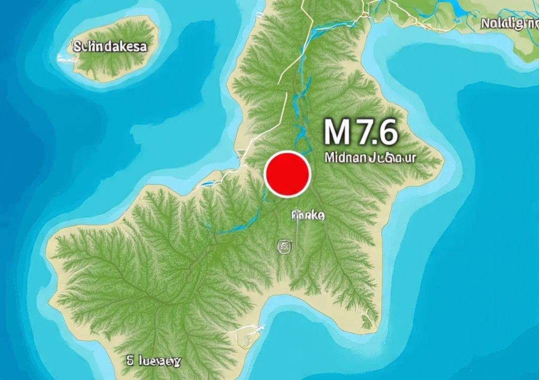 Gempa 7,6 SR Guncang Mindanao Filipina, Potensi Tsunami di Sulut-Papua