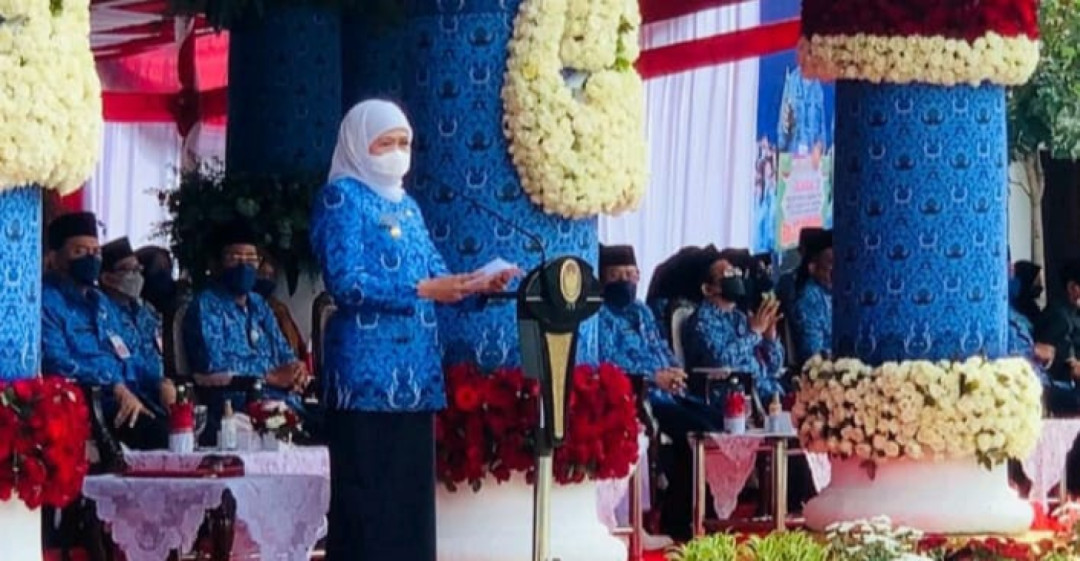 HUT Kopri, Khofifah Ingatkan ASN agar Produktif dan Adaptif