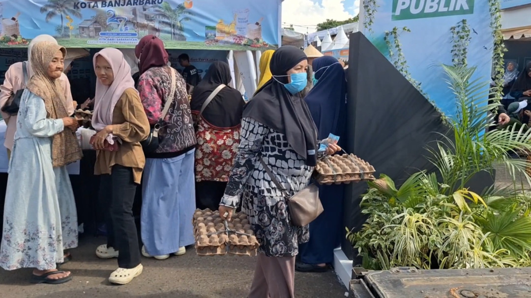 Harga Telur Melonjak, Warga Banjarbaru Serbu Gerakan Pangan Murah