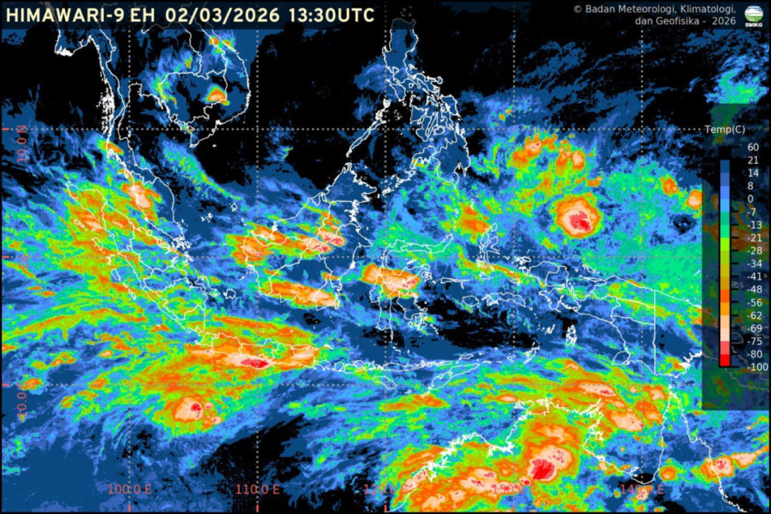BMKG: Bibit Siklon 90S Picu Hujan Lebat di Sejumlah Wilayah 2–8 Maret 2026