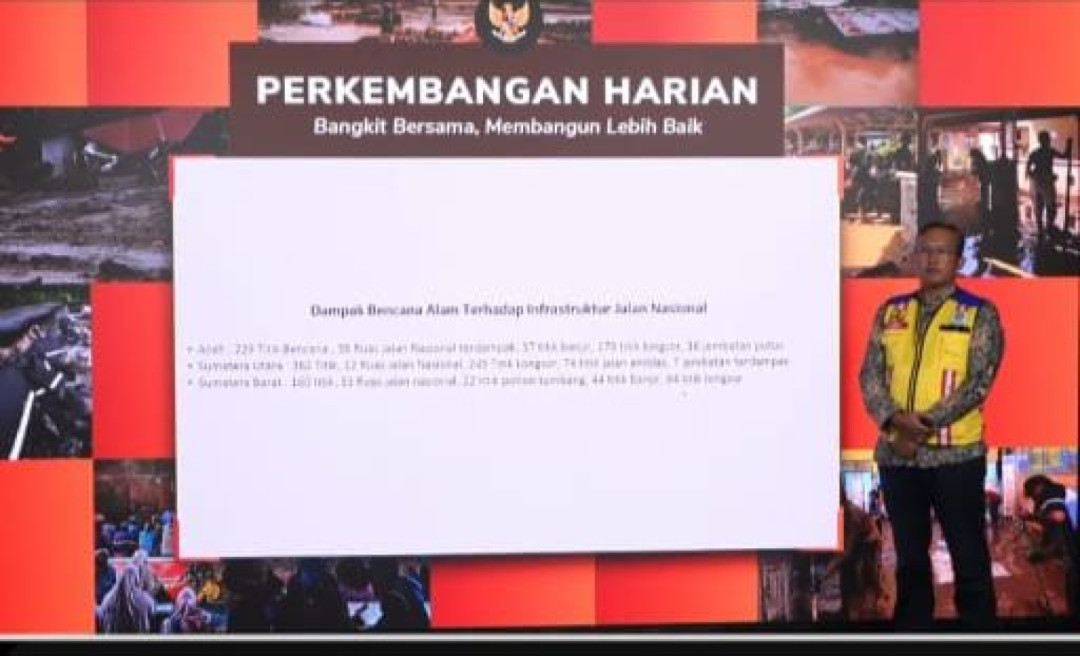 Kementerian PU: Pemulihan Jalan Nasional Pascabencana di Tiga Provinsi Capai 88%