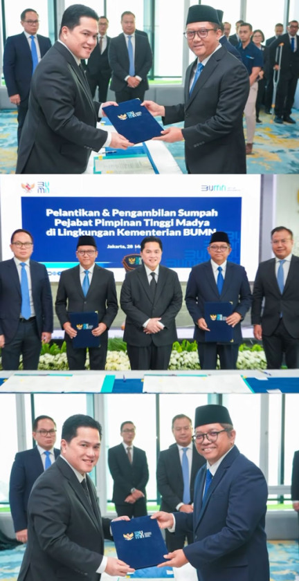 Erick Thohir Lantik Dua Pejabat Tinggi Kementerian BUMN, Perkuat Konsolidasi dan Transformasi