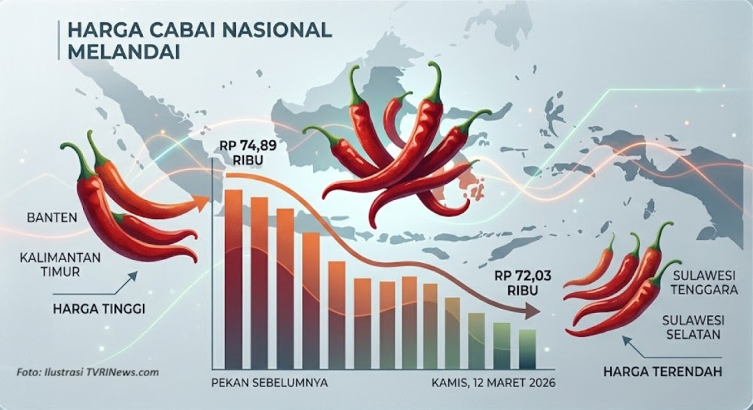Harga Cabai Merah Keriting Nasional Mulai Melandai