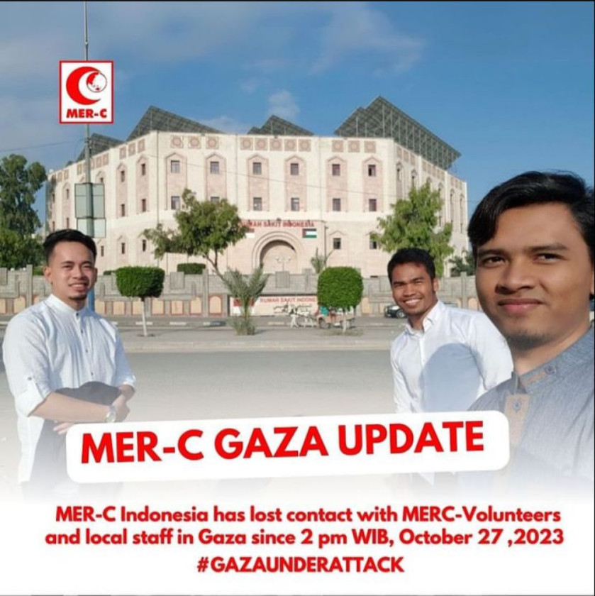 Komunikasi Terputus, 3 Relawan Indonesia Hilang Kontak di Gaza