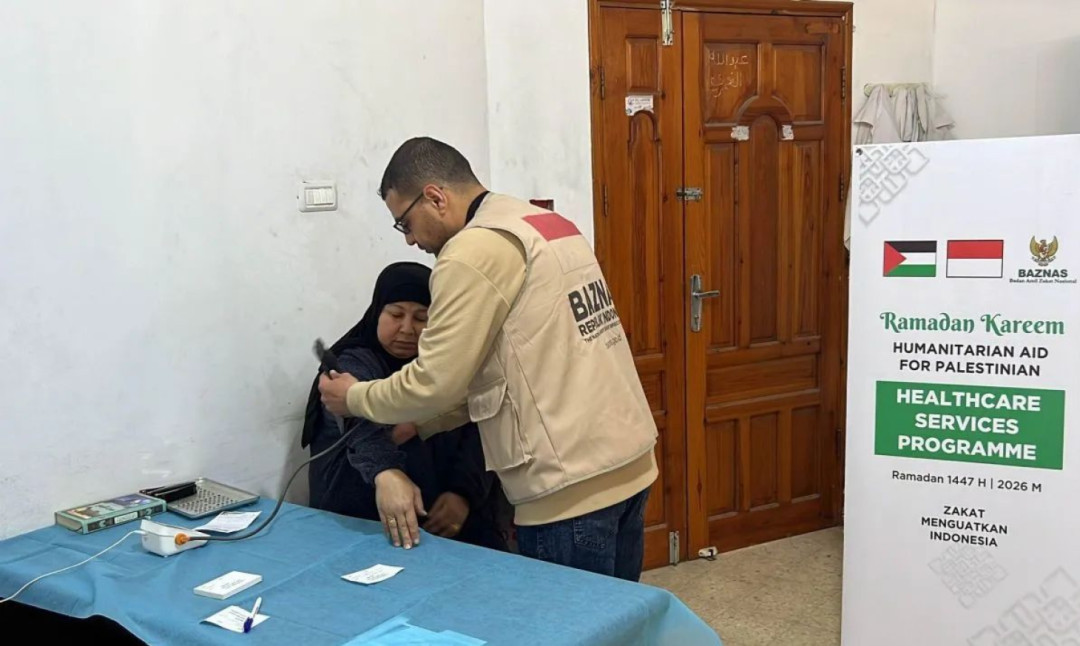 Baznas Salurkan Layanan Kesehatan Gratis Warga Gaza