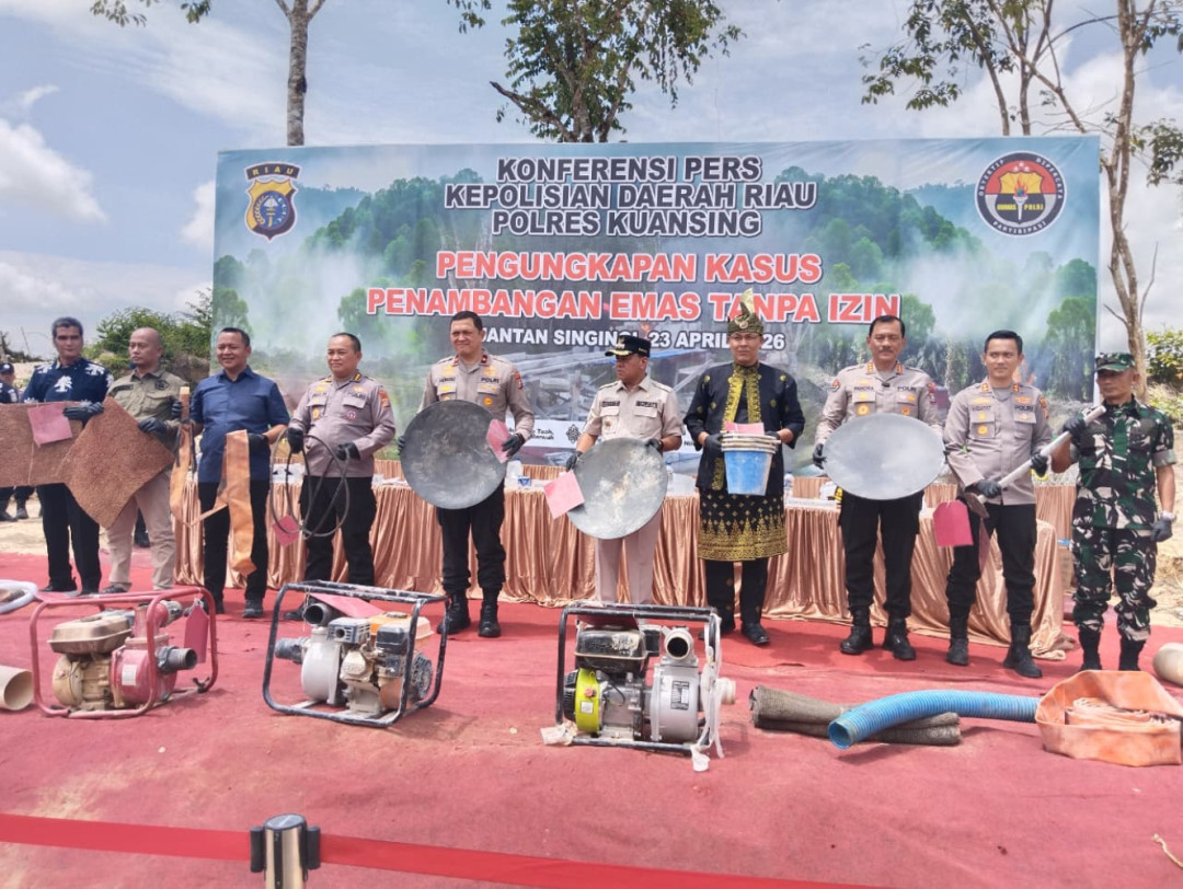 Polda Riau Bongkar 29 Kasus PETI, 54 Tersangka Diamankan