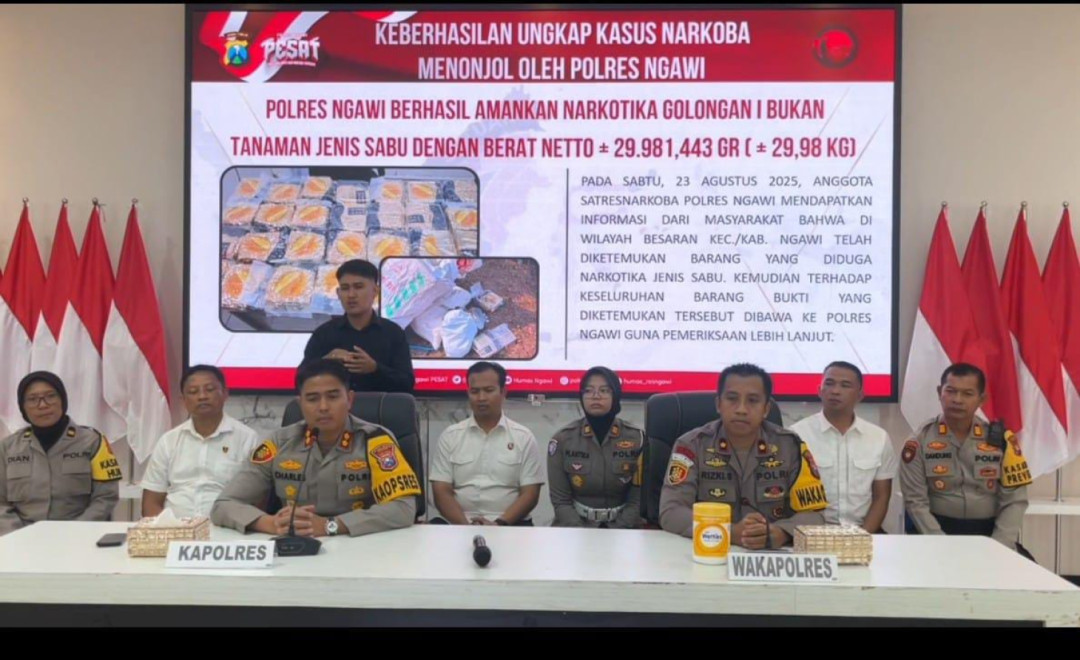 Polisi Amankan 3 Karung Sabu Senilai Rp 30 Miliar