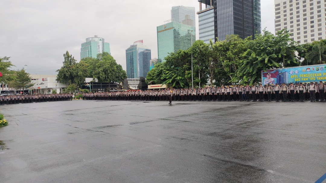 Wakapolda Metro Jaya Pimpin Apel Pengecekan Petugas BKO Pengamanan TPS, Hari Ini