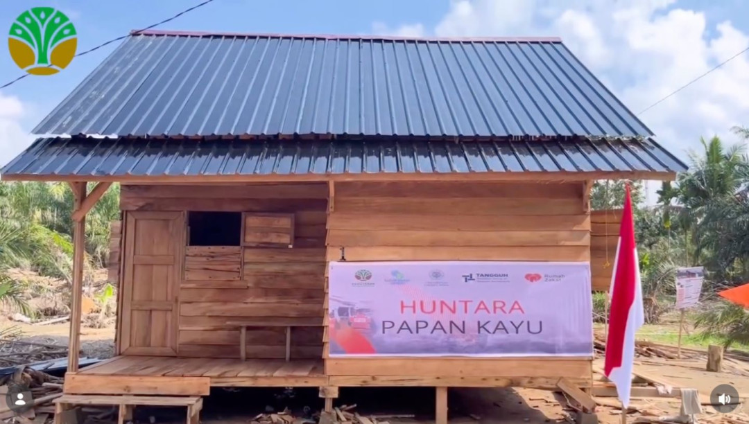 18 Unit Huntara Terbangun dari Kayu Hanyutan Bencana