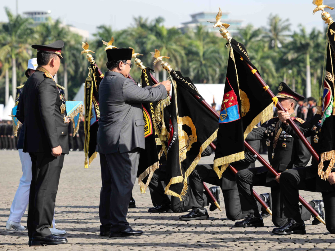 Presiden Prabowo Anugerahi Penghargaan Nugraha Sakanti kepada 7 Satker Polri