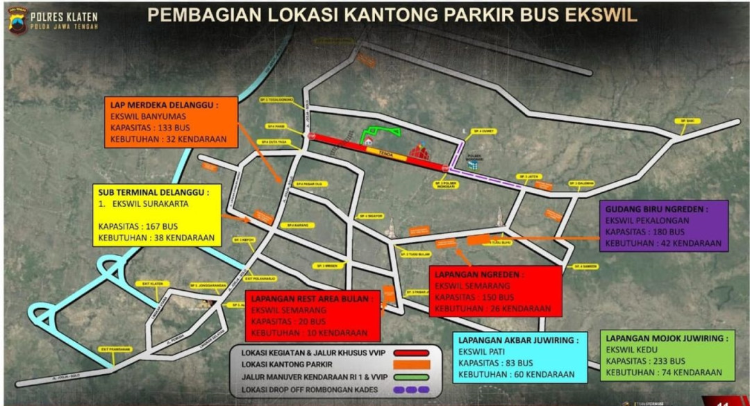 Harkopnas 2025 di Klaten, Polda Jateng Siapkan 7 Titik Parkir Besar