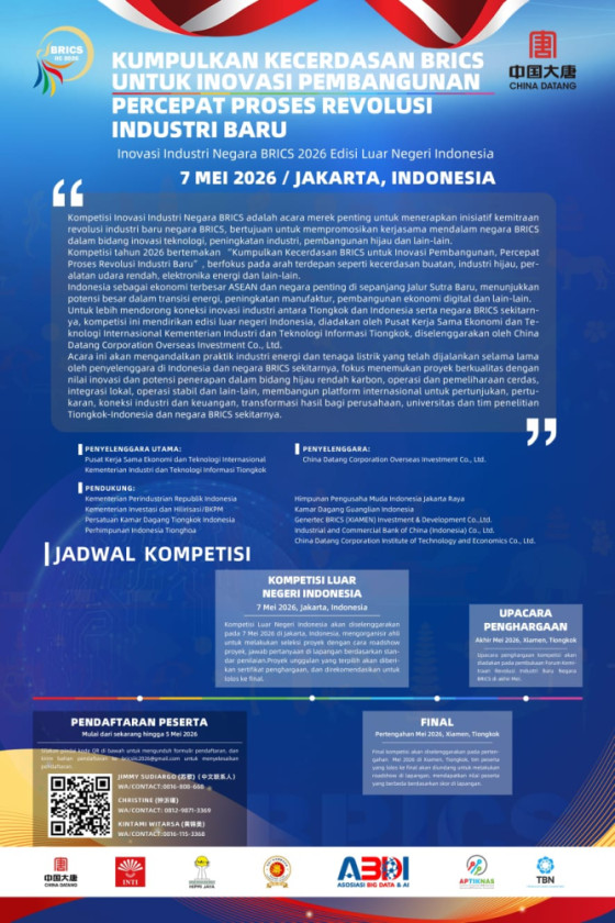 BRICS Industrial Innovation Contest 2026 Dorong Ekonomi Berbasis Inovasi di Indonesia