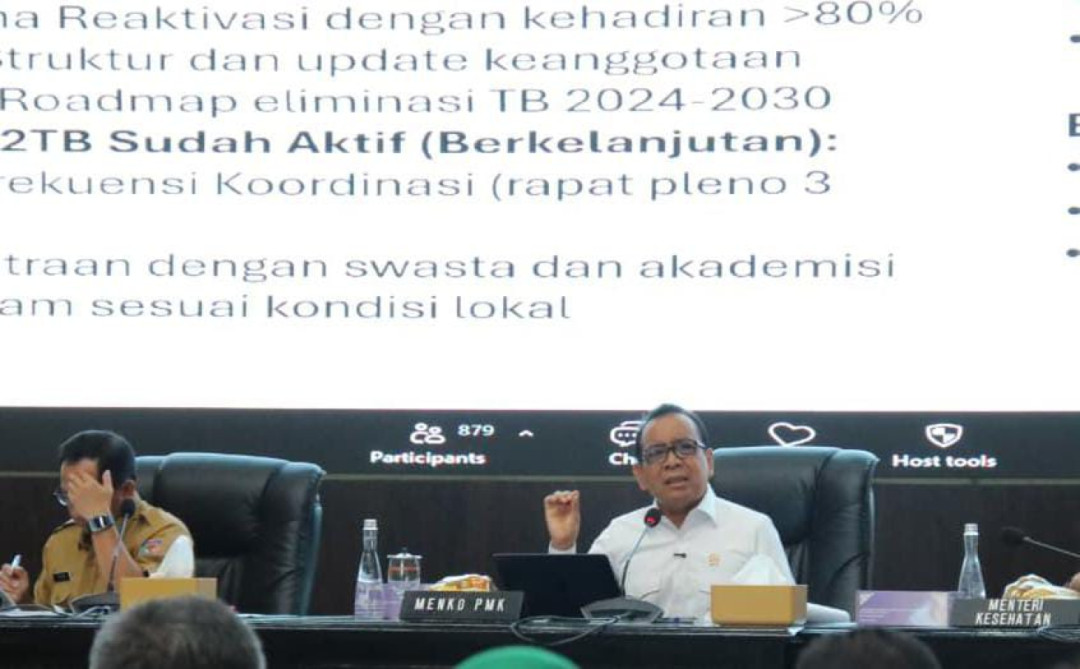 Menko PMK Minta Kepala Daerah Segera Aktifkan Tim Percepatan Penanggulangan TBC