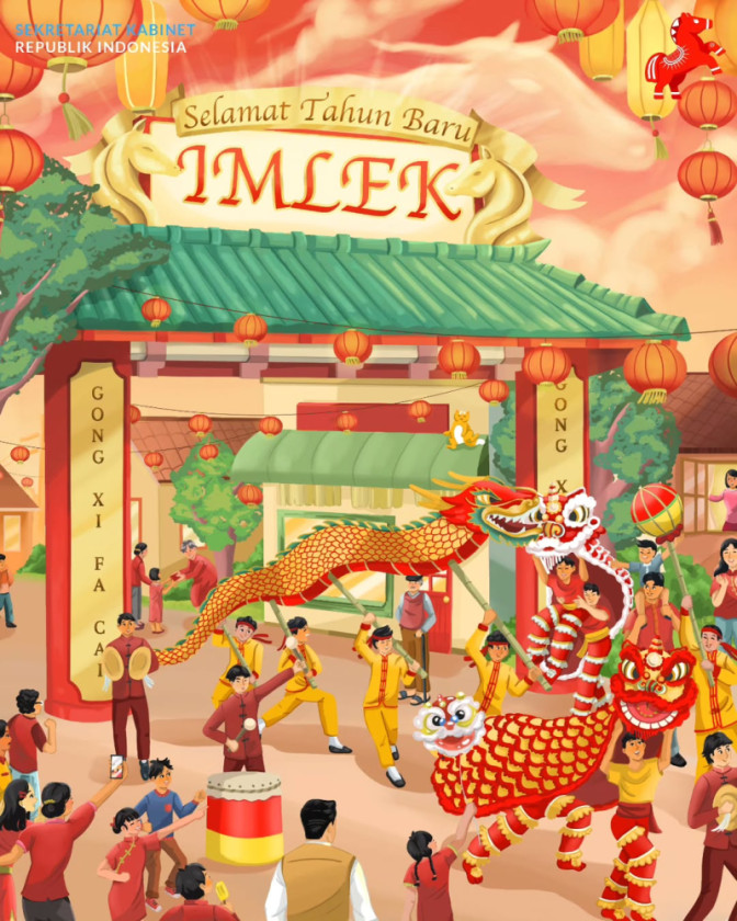 Seskab Teddy Indra Wijaya Beri Ucapan Imlek