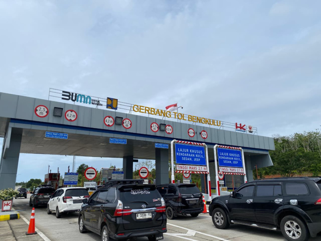 Volume Kendaraan Tol Trans Sumatera Meningkat 98,14%